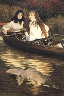 James Tissot On the Thames a Heron (nn01) France oil painting art